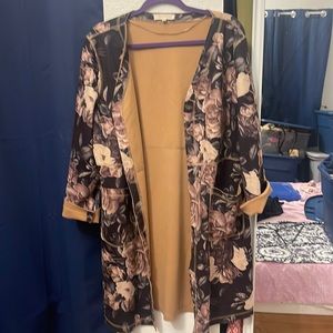 Long open cardigan